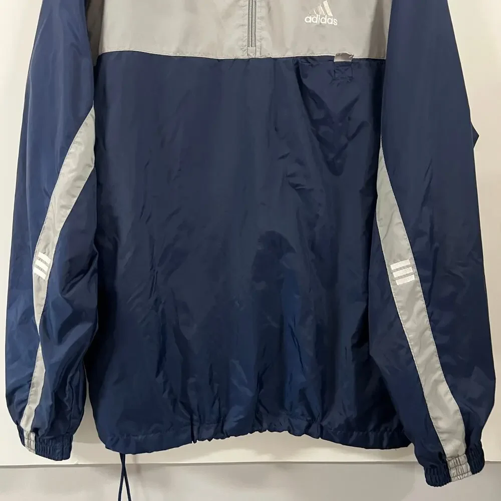 Vintage‎ Adidas 1/4 Zip Windbreaker Pullover JKT Large Mesh Lined Pockets Men's